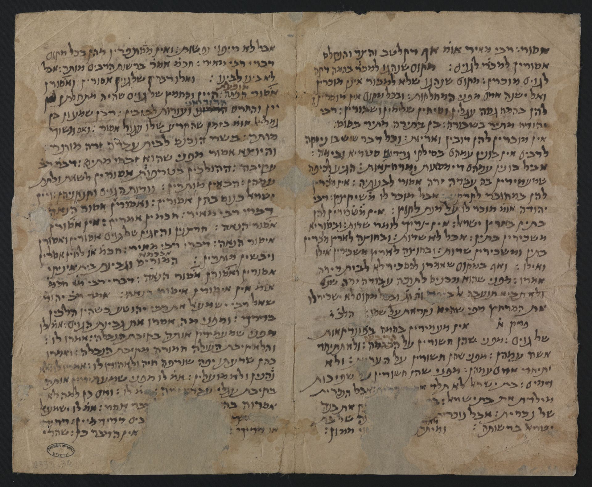 National Library of Israel: Ms.Heb.8333.30: Folio (open, recto)